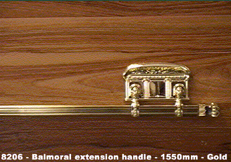 8206 - Balmoral extension handle - 1550mm - gold