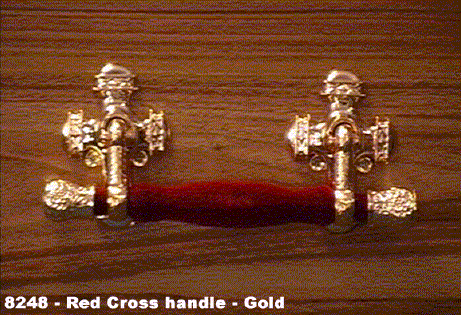 8248 - Red cross handle - gold