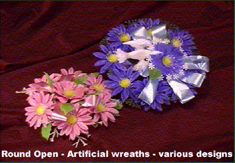 Round open - artificial wreaths - various sizes